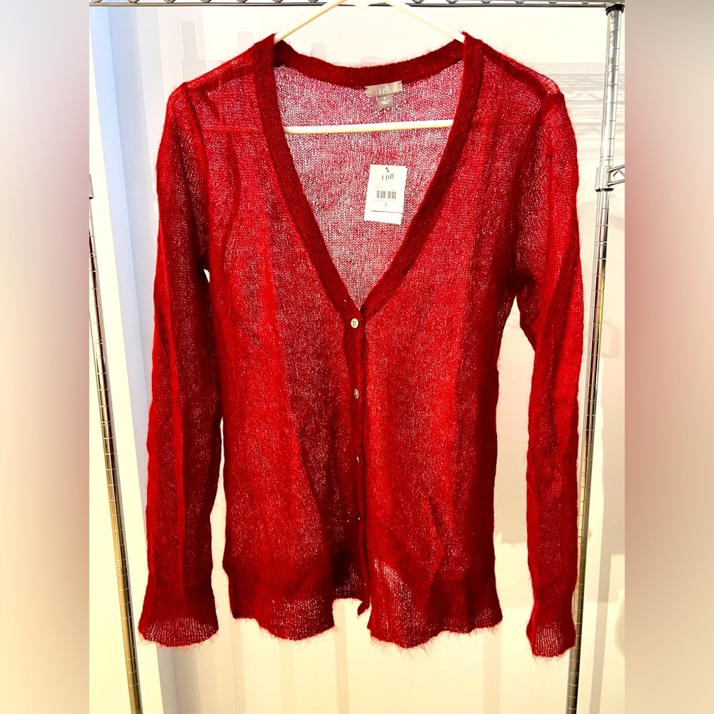 J.Jill crimson cardigan - never worn!